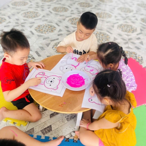 Vui học chấm màu lớp lá cs4